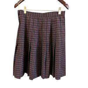Vtg Tofy Plaid Pleated Skirt Dark Academia Preppy